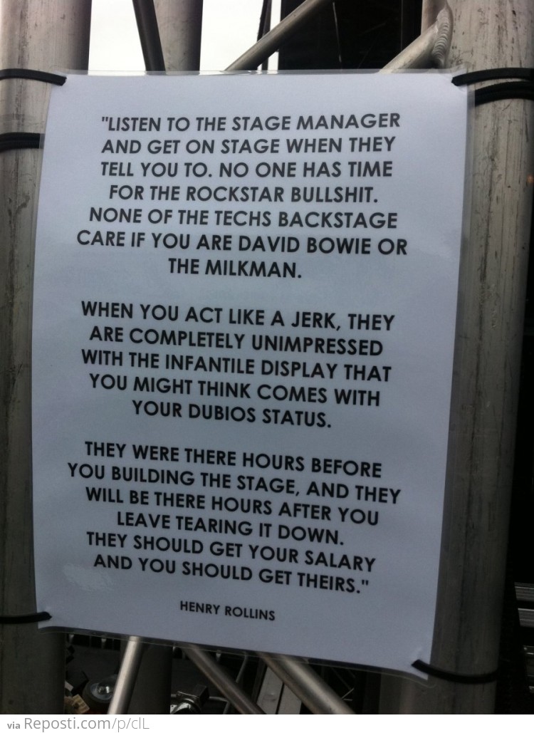 Note To The Performers