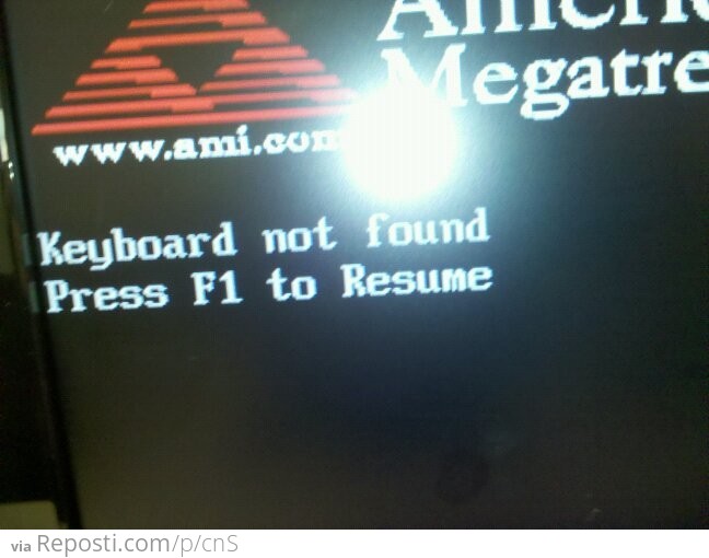 Keyboard Not Found