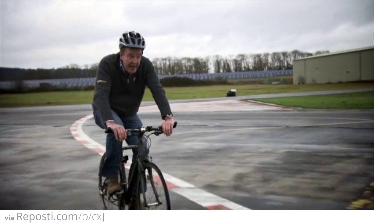Jeremy Clarkson Riding A Bicycle