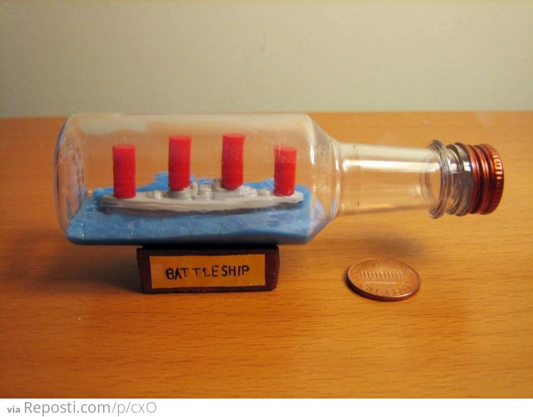 Battleship In A Bottle