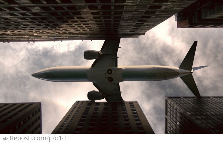 Airplane Over Chicago