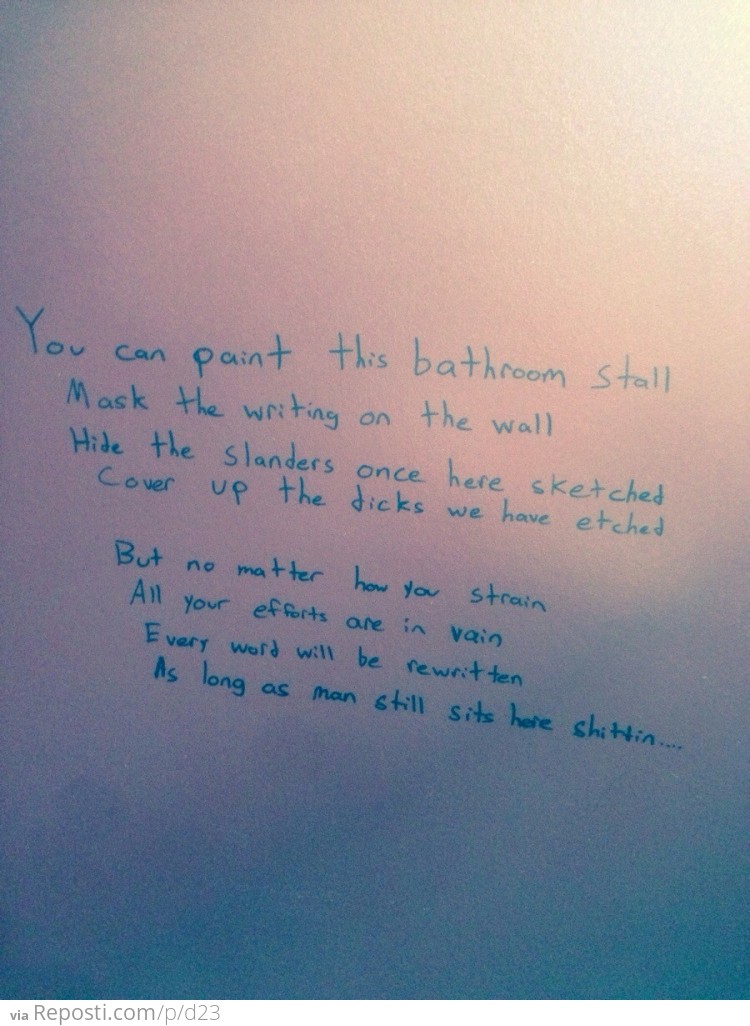 Bathroom Poetry