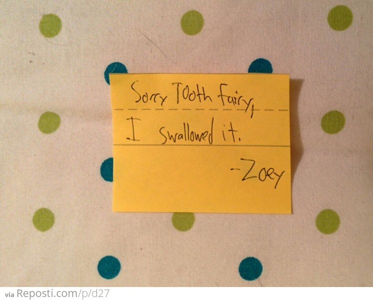 Sorry Tooth Fairy