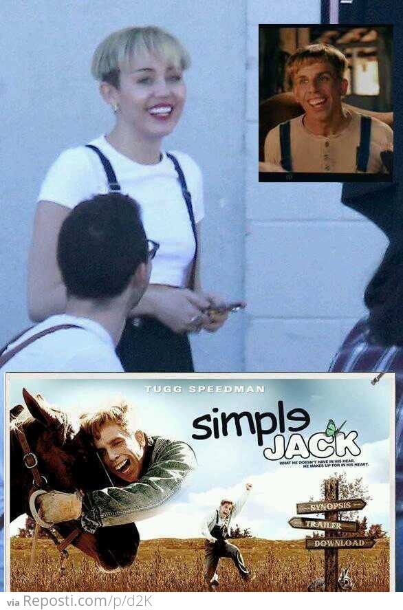 Miley Cyrus is Simple jack