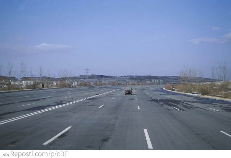 Empty Highways in North Korea