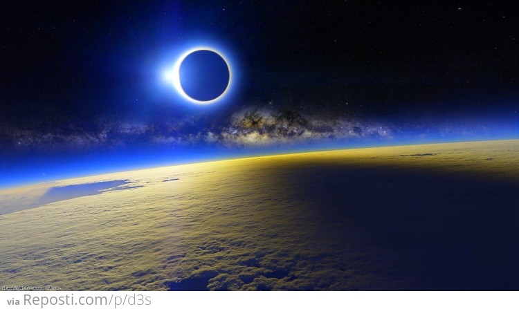 Solar Eclipse From Space