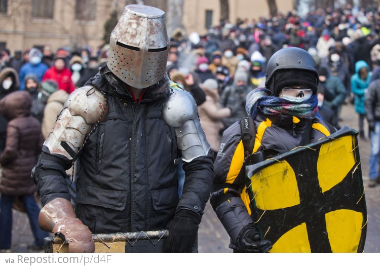 Protesters in Kiev