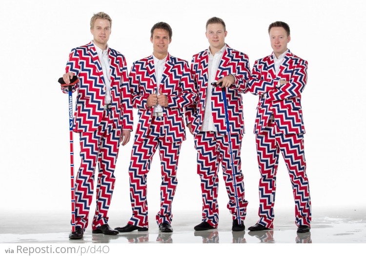 2014 Norwegian Olympic Curling Team Uniforms