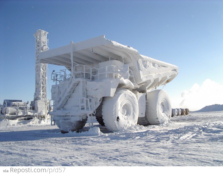 Frozen Mining Truck