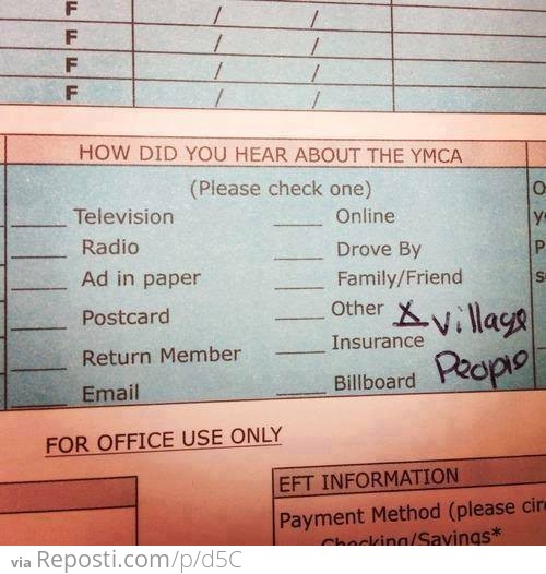 How Did You Hear About The YMCA