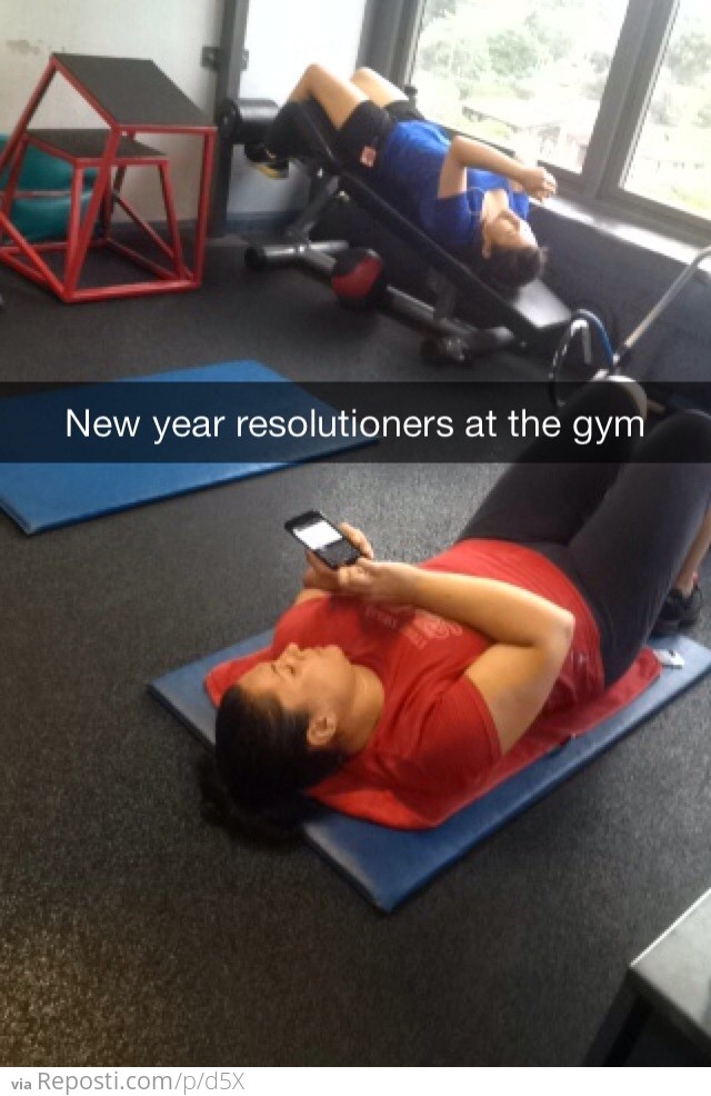 New Years Resolutioners "Working Out"