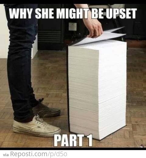 Why She Might Be Upset Reference Guide