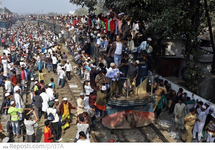 Rush hour in Bangladesh