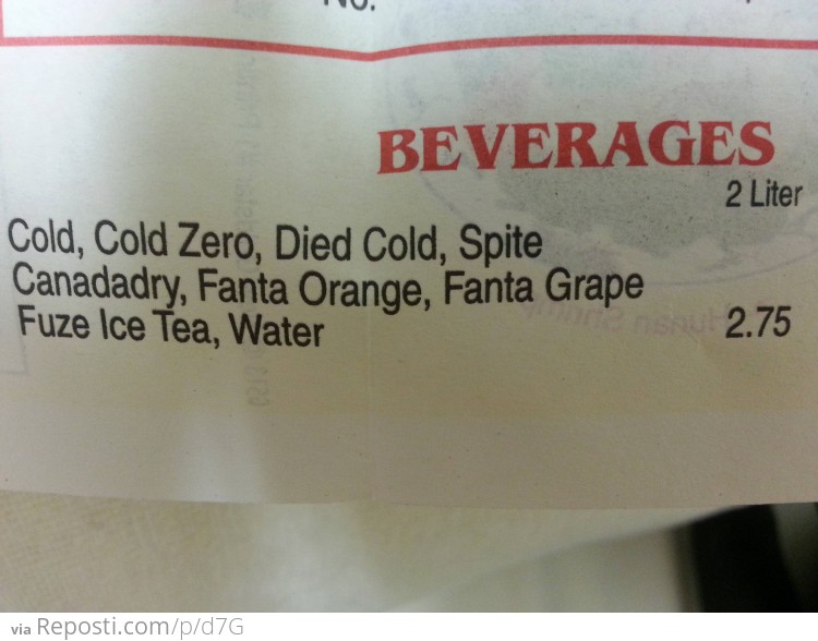 I'll have a large 'Cold', thanks