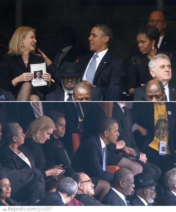 Barack Obama with Danish prime Minister Helle Thorning-Schmidt