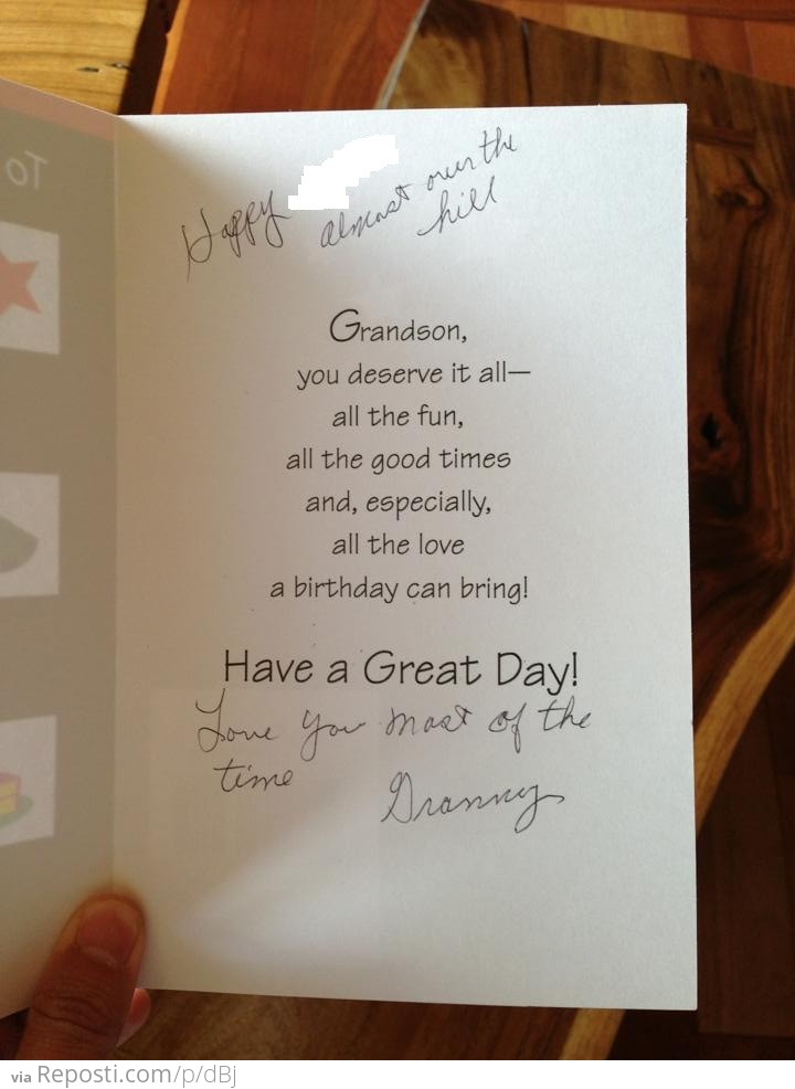 Aw, thanks Granny!