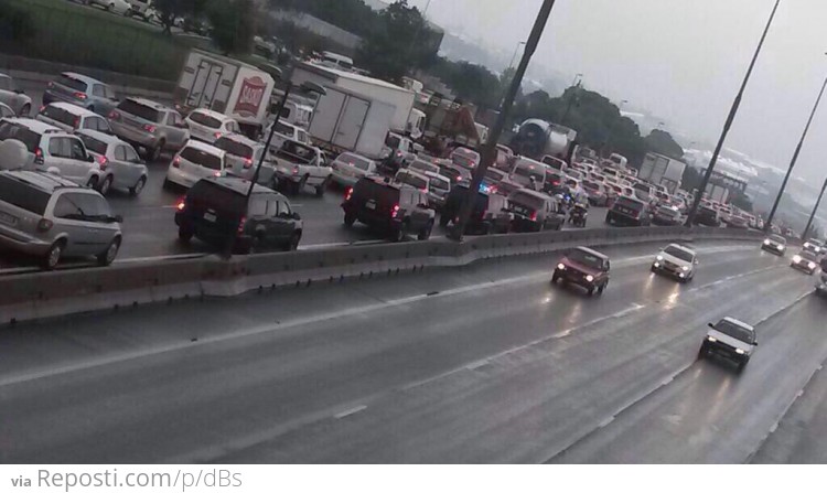 Obama Stuck in Traffic