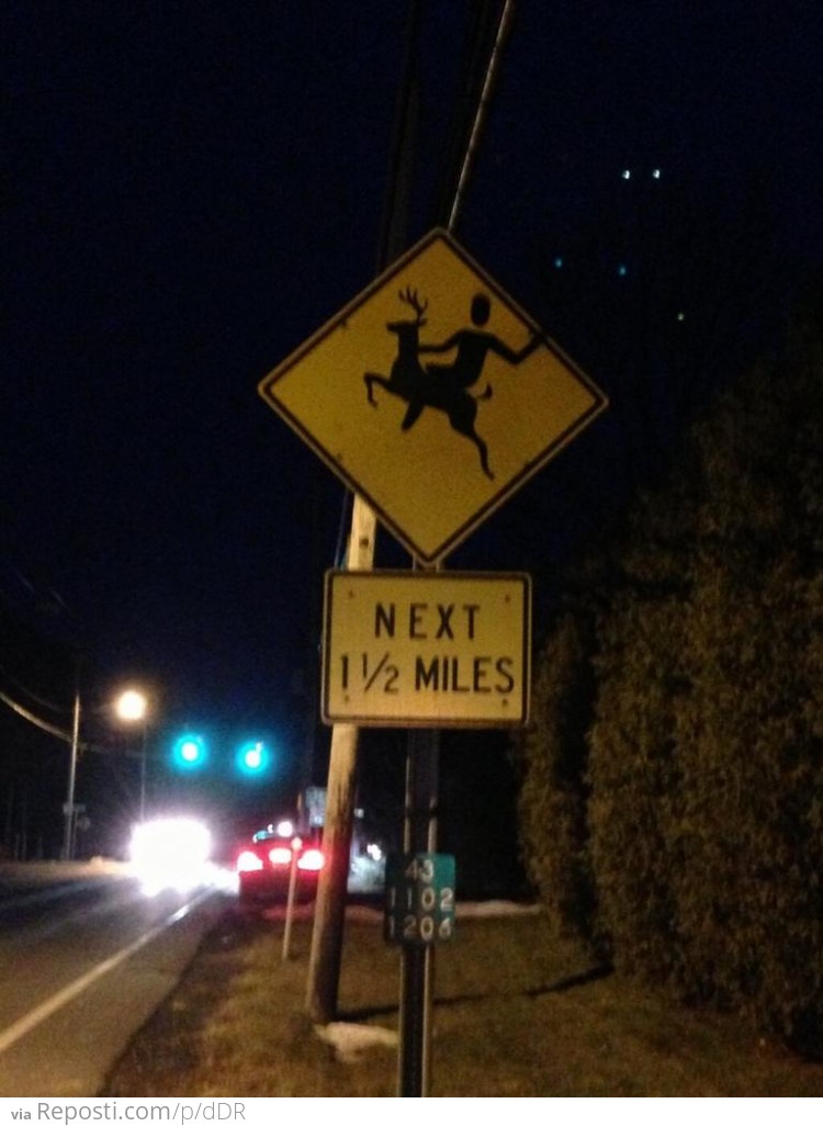 Deer-Crossing Sign - Modified