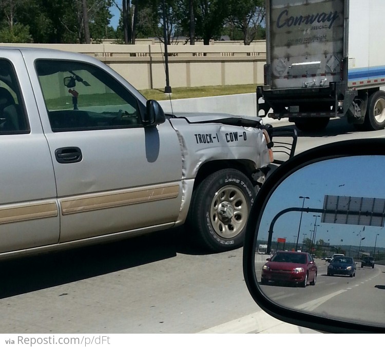 Truck: 1, Cow: 0