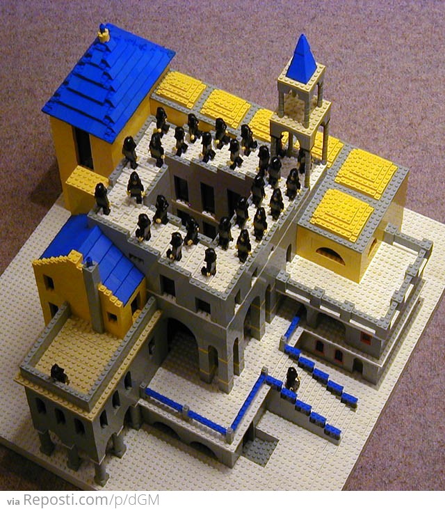 Lego Escher's Ascending and Descending