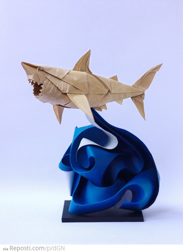 Shark Wave Origami