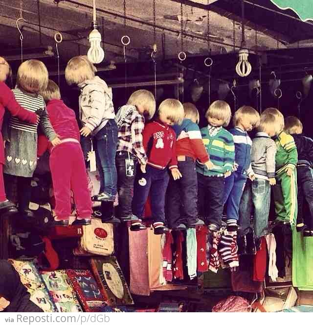 Children's Clothing On Display