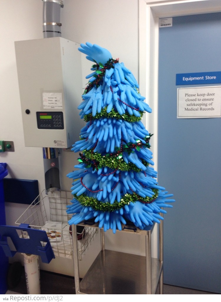 Glove Christmas Tree