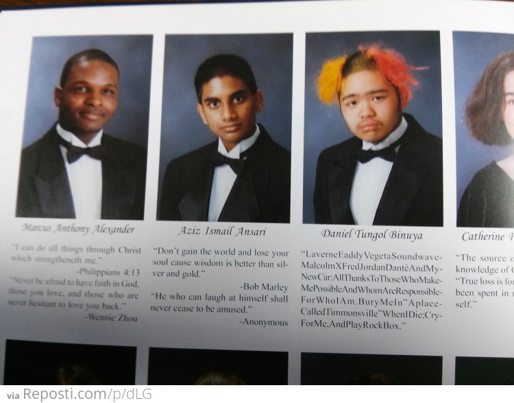 Aziz Ansari's High School Yearbook