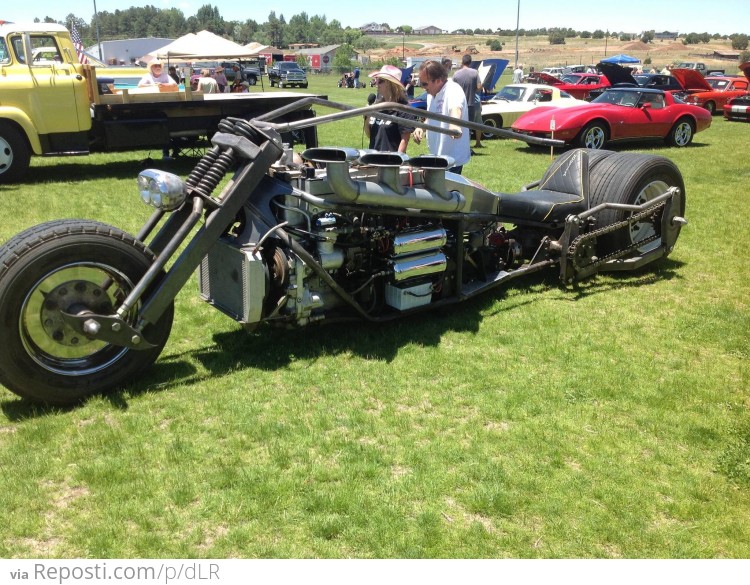 Motorcycle Made From A WWII Tank Engine