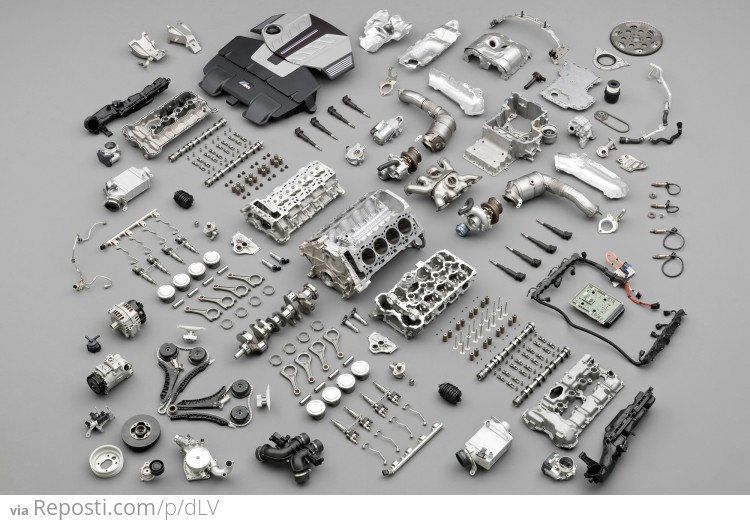 Disassembled BMW Engine