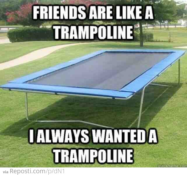 Friends Are Like Trampolines