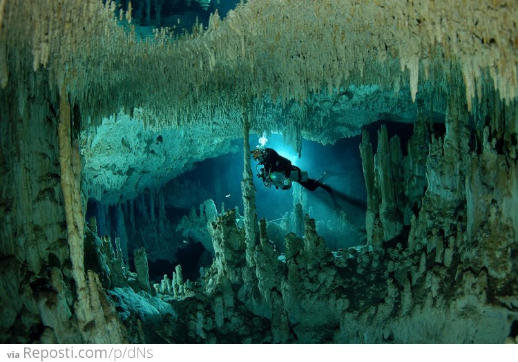 Underwater Cave Exploration