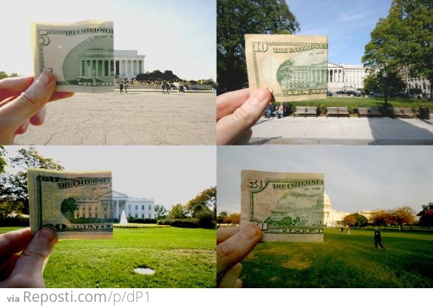 U.S. bills and their buildings