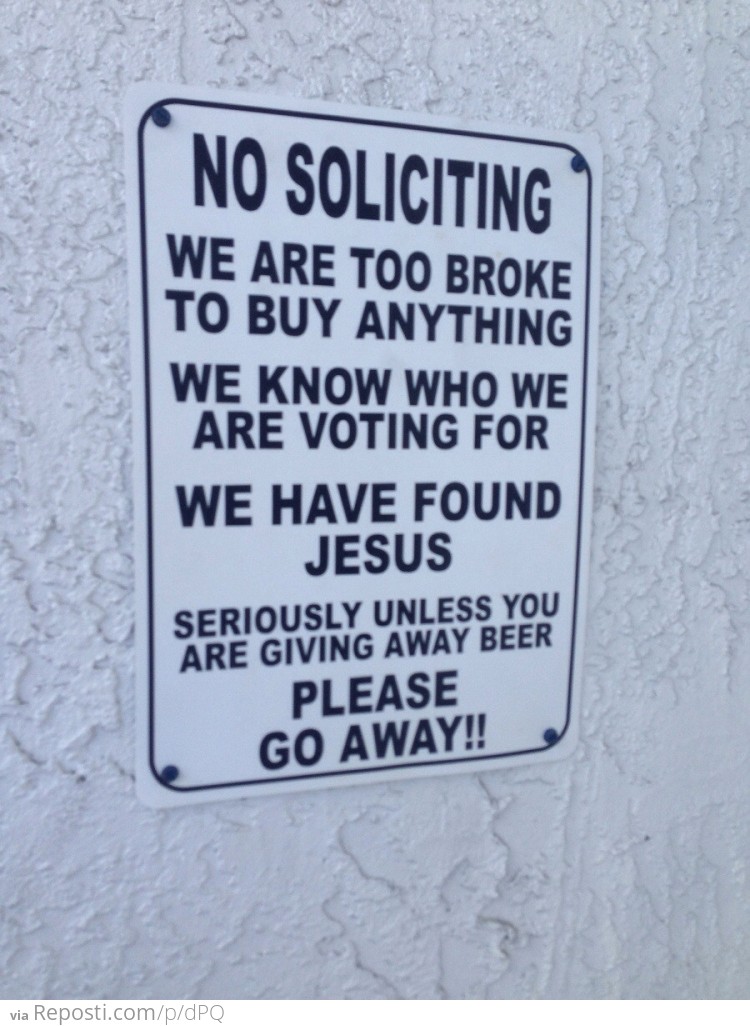 No Soliciting