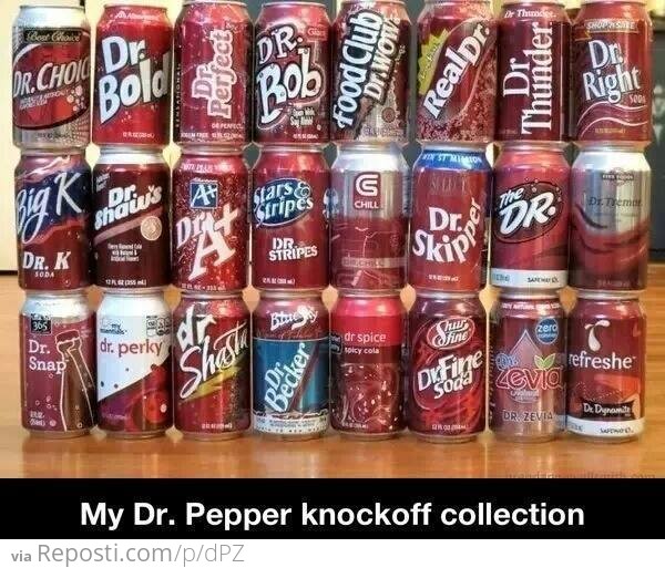 Dr. Pepper Knockoff Collection