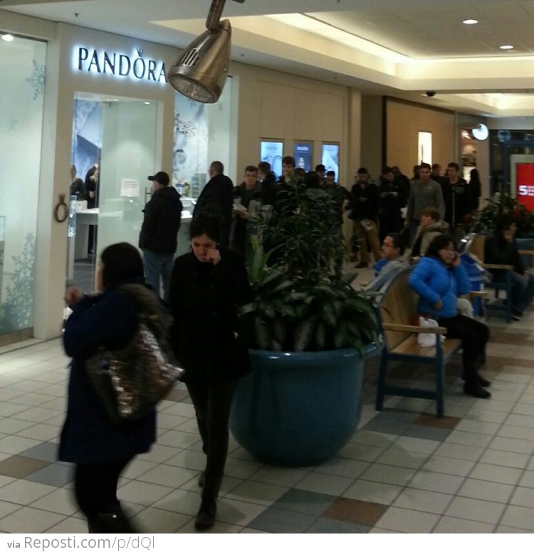 Classic Guy Shopping On Christmas Eve