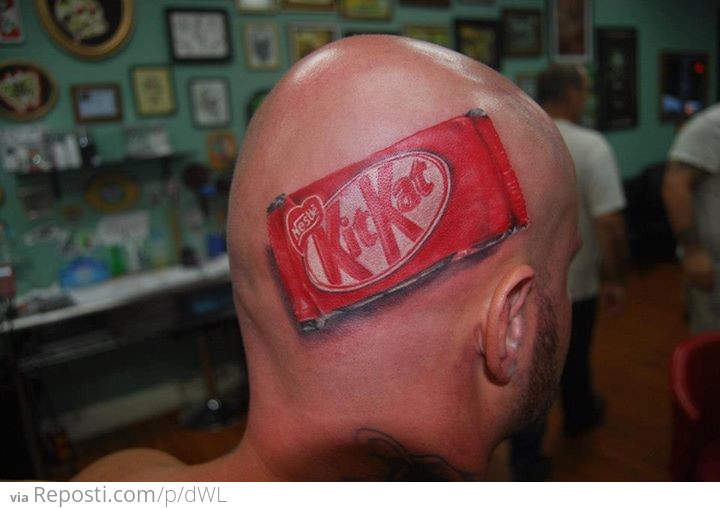 KitKat Head Tattoo