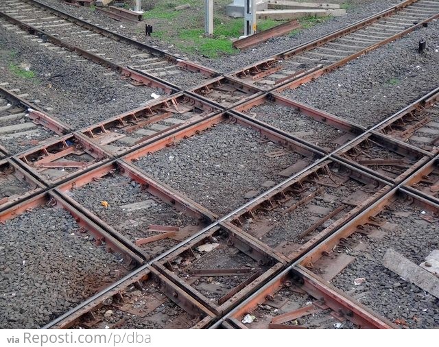 Rail Track Crossing in India