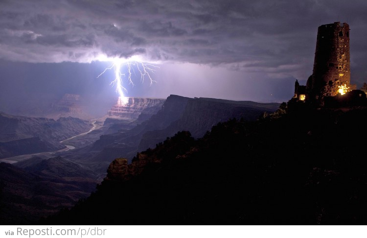 Lightning In The Grand Canyon