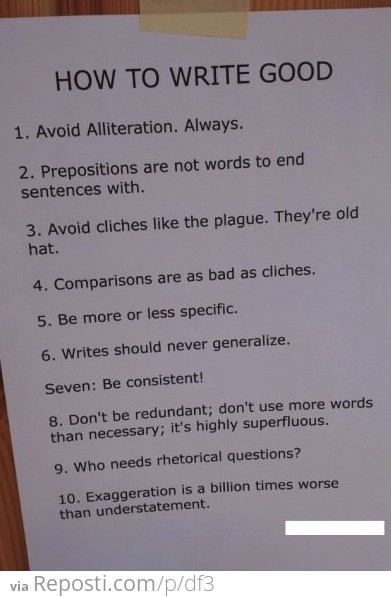 How to write good