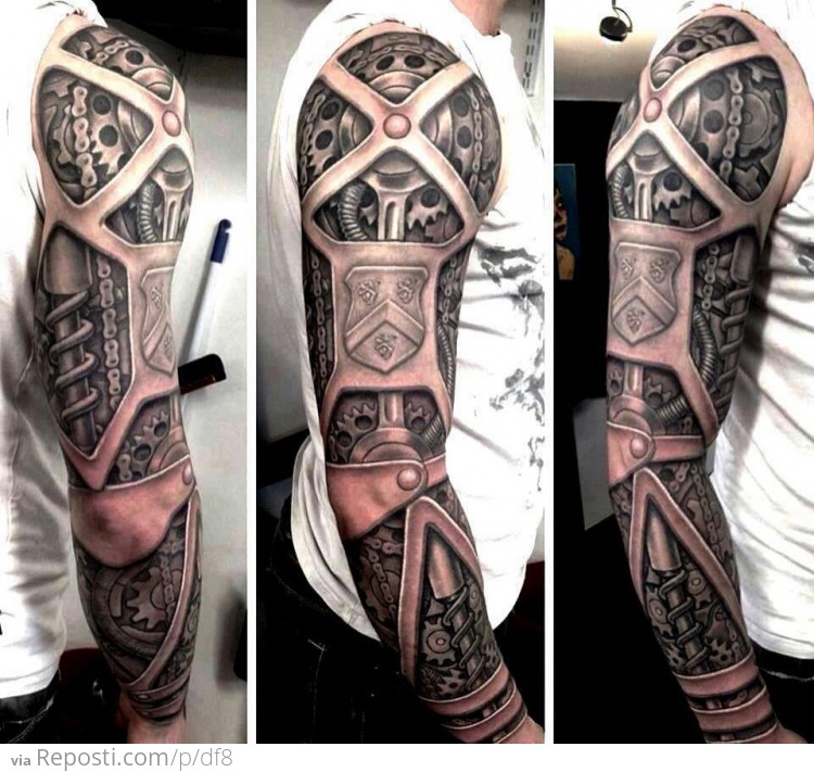 Mechanical Arm Tattoo