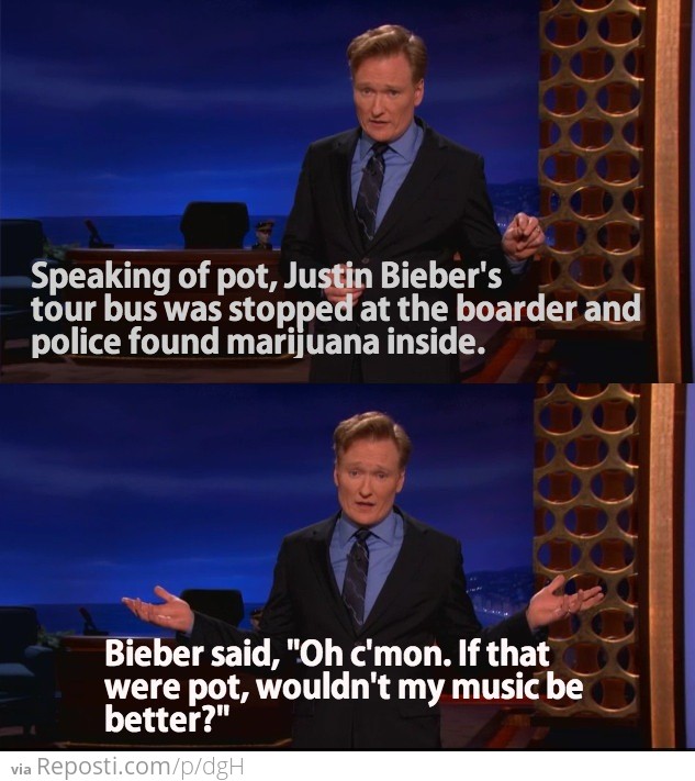 Conan on Bieber