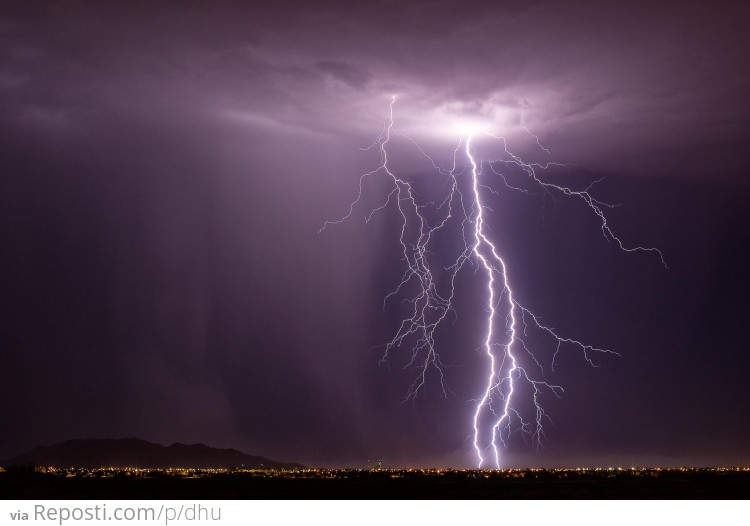 Lightning over Casa Grande