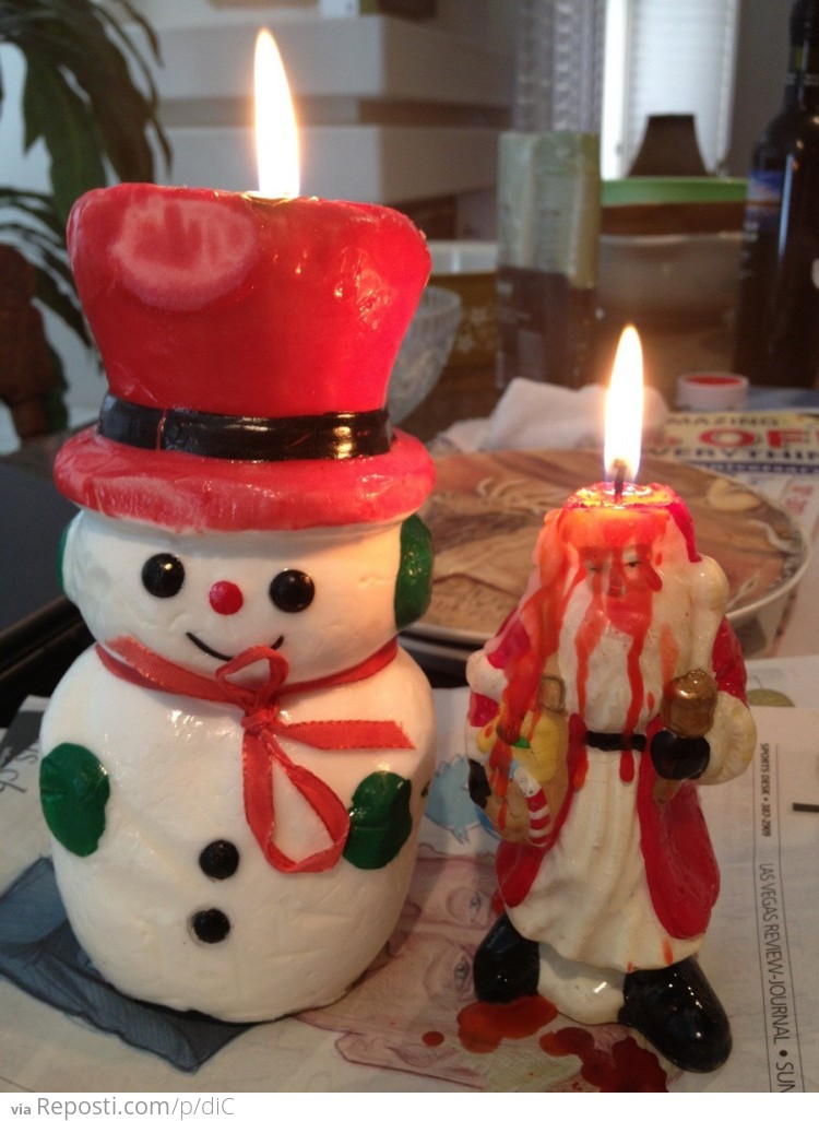 Who Thought A Santa Candle Was A Good Idea?