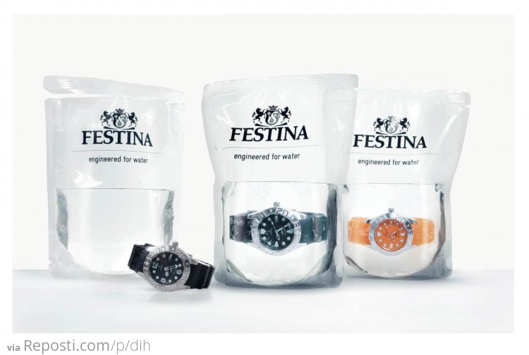 Waterproof Watches Sold in Bags of Water