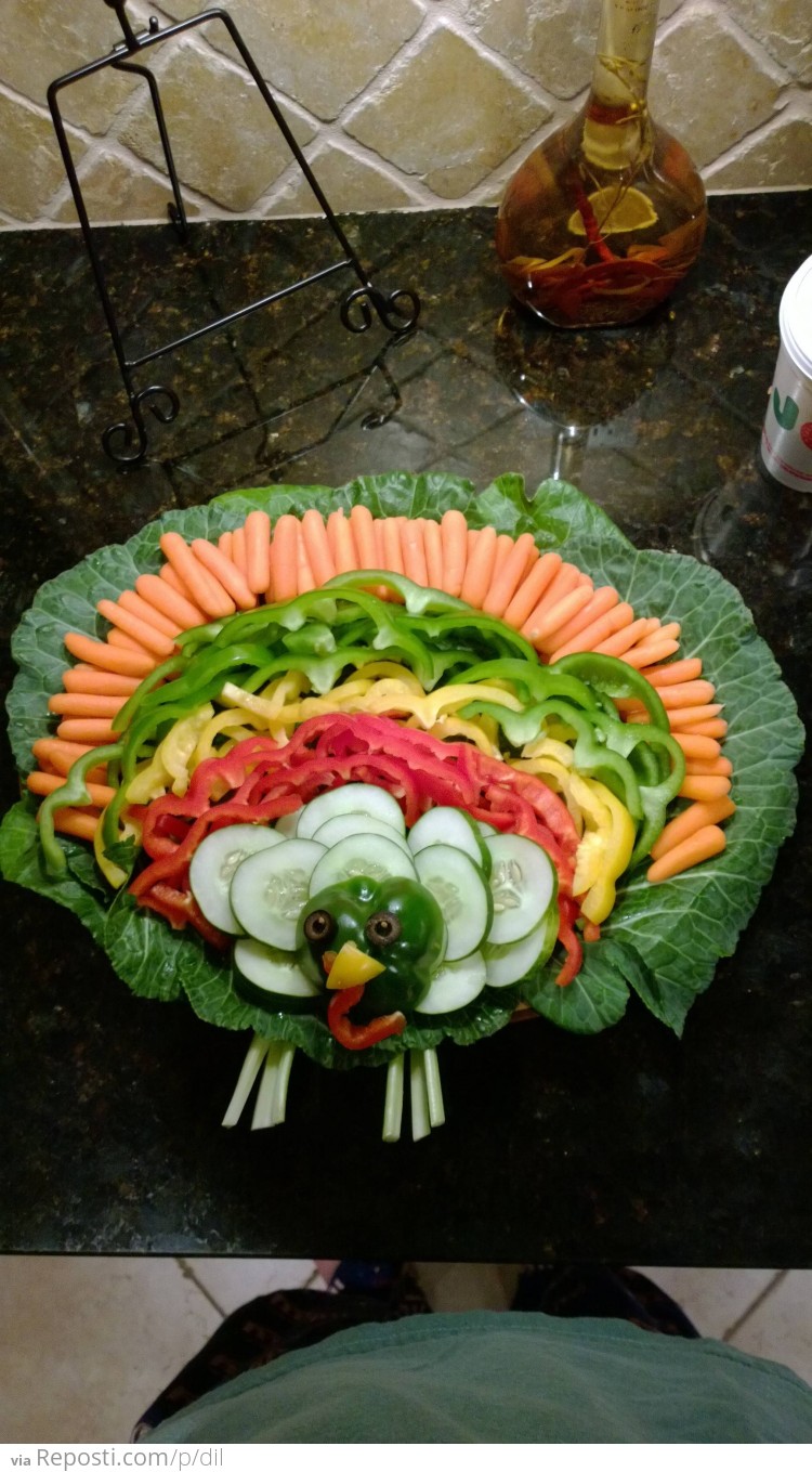 Vegetable Turkey Platter