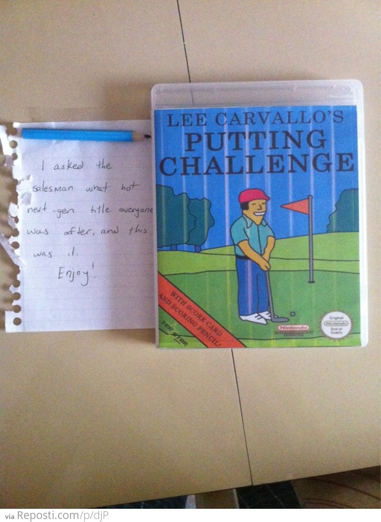 Lee Carvallo's Putting Challenge