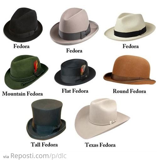 Types of Fedoras