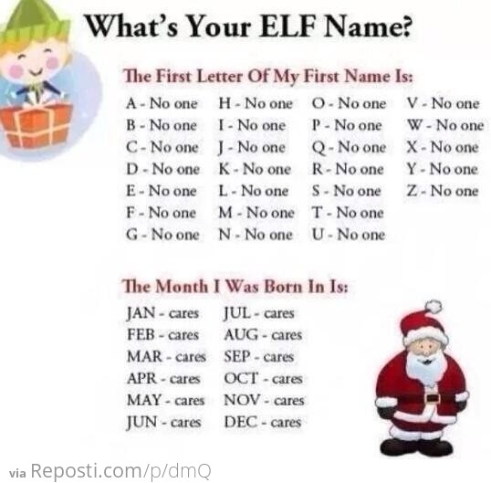 What's your elf name?