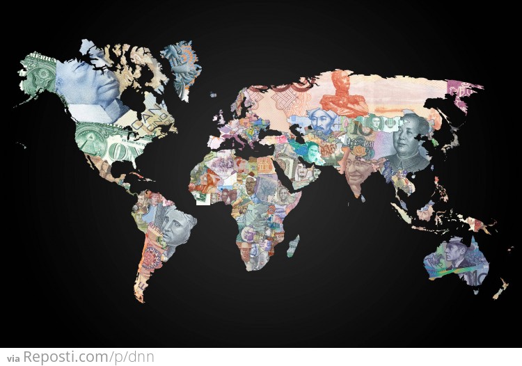 World Map Of Currencies